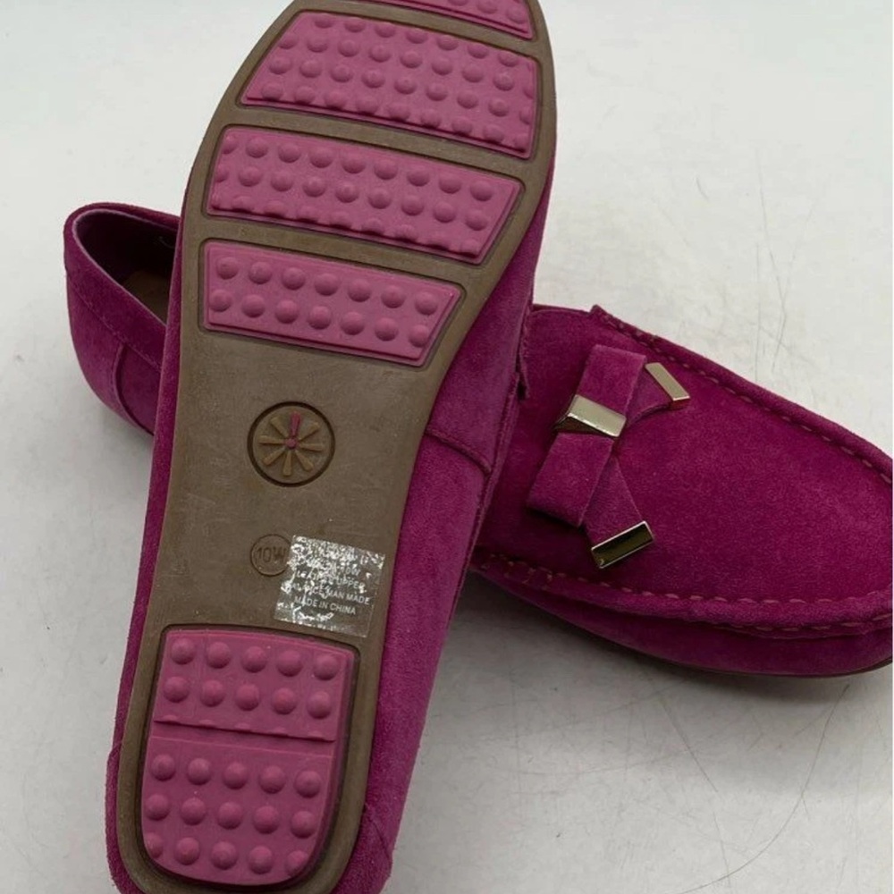 Isaac Mizrahi Magenta Suede Loafers - Picture 5 of 5